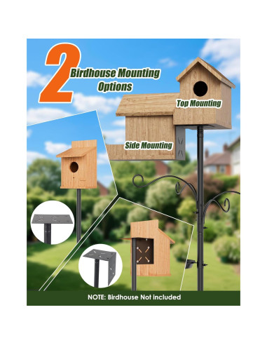 Poste para Comederos de Aves JarryStart 234 cm con Baffle