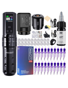 Kit de Tatuaje Inalámbrico MAST Fold2 Pro con 2 Baterías