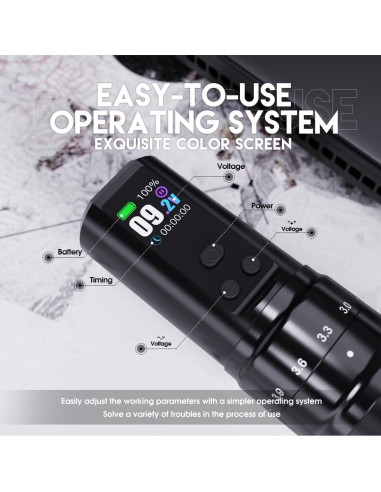 Kit de Tatuaje Inalámbrico MAST Fold2 Pro con 2 Baterías