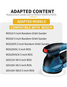 Almohadilla de Reemplazo 5" con Gancho y Bucle para Lijadora Bosch 2