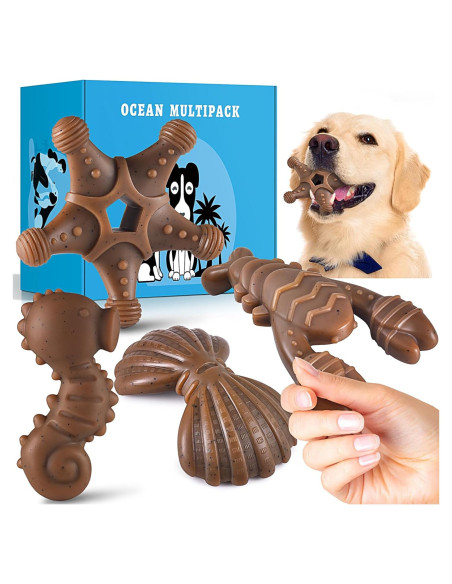 Juguetes para perros PETSTA indestructibles - Pack de 4