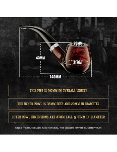 Pipa Full Bent Mr. Brog Modelo 82 Pecan Hecha a Mano 2