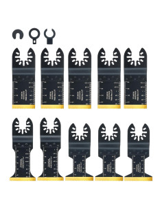 10 Cuchillas de Sierra Oscilante Titanio HIDOTOL 3 Tamaños