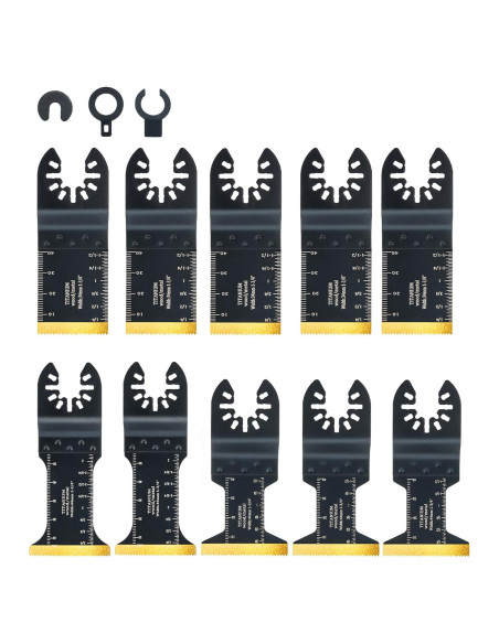 10 Cuchillas de Sierra Oscilante Titanio HIDOTOL 3 Tamaños