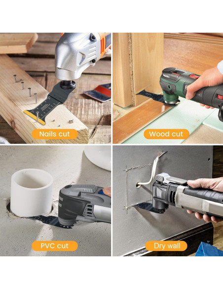 10 Cuchillas de Sierra Oscilante Titanio HIDOTOL 3 Tamaños