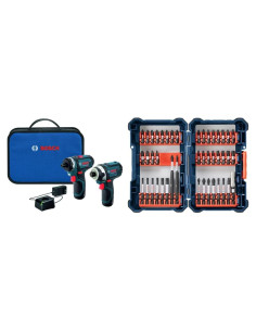Kit Combo Bosch 12V: Taladro y Atornillador de Impacto con 44 Piezas
