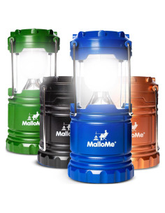 Linterna de Camping MalloMe LED Paquete de 4 Multicolor 146 Lúmenes