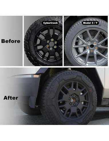 Cubiertas de Tuercas de Rueda MTMARS3 para Tesla Cybertruck 24 Pcs