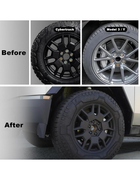 Cubiertas de Tuercas de Rueda MTMARS3 para Tesla Cybertruck 24 Pcs