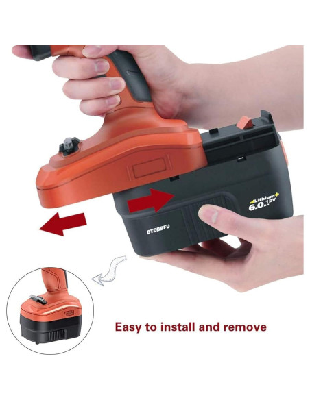 Batería de Reemplazo 12V 6Ah Black & Decker con Cargador Rápido