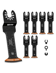6 Hojas de Sierra Oscilante Curvadas BBYPP 6.99 cm para Madera y Plástico