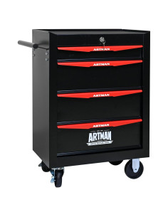 Carro de herramientas rodante Nifoti 4 cajones 77.5 cm negro