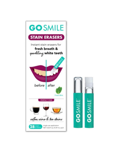 Borradores de Manchas GO SMILE - 28 Aplicadores de Blanqueamiento Dental
