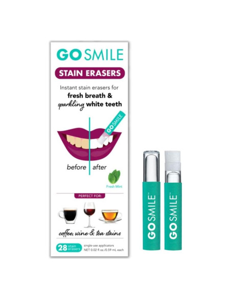 Borradores de Manchas GO SMILE - 28 Aplicadores de Blanqueamiento Dental
