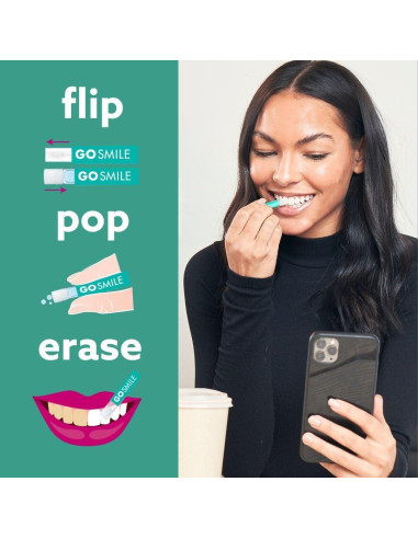 Borradores de Manchas GO SMILE - 28 Aplicadores de Blanqueamiento Dental