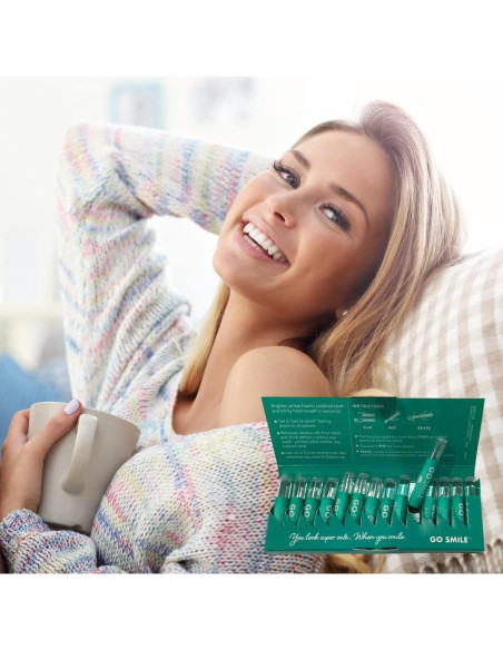 Borradores de Manchas GO SMILE - 28 Aplicadores de Blanqueamiento Dental