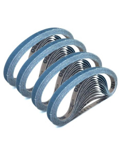 Cinturones de Lijado de Zirconia Zivisk 1.27 cm x 30.48 cm 16 Piezas