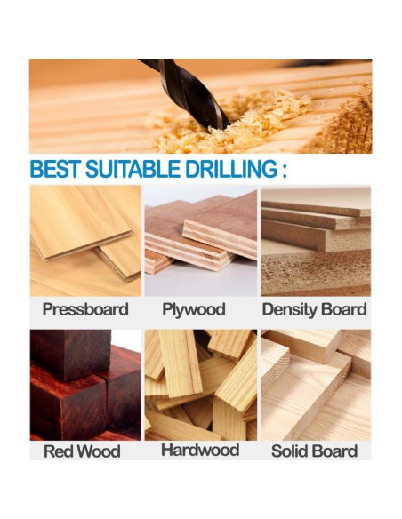 Broca Brad Point 12 mm MAX-CRAFT 5 Pcs para Madera Dura