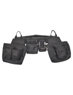 Cinturón de herramientas Aupofit 6 piezas negro ajustable