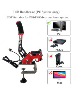Freno de Mano USB Guil Vim Rojo para PC - Simulador de Carreras 2