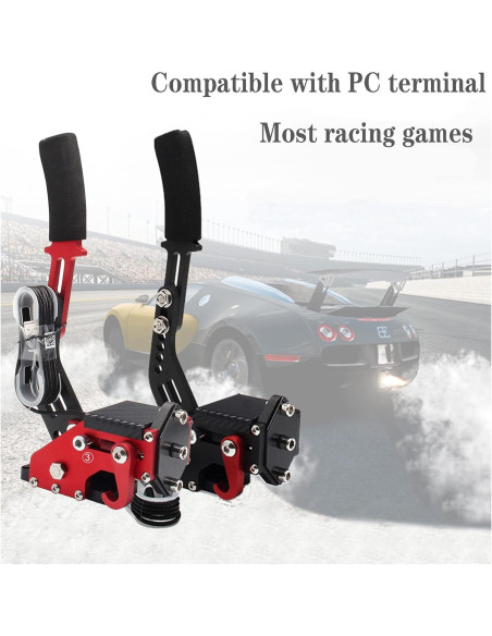 Freno de Mano USB Guil Vim Rojo para PC - Simulador de Carreras