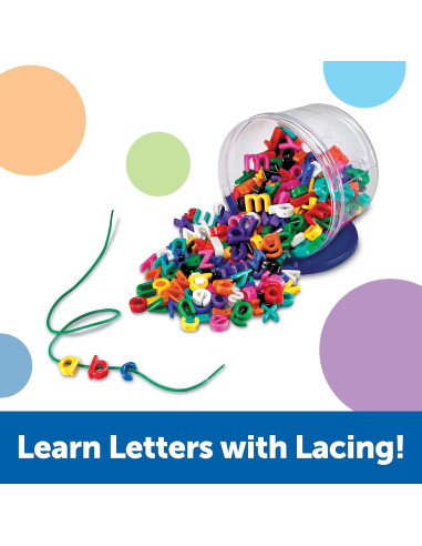 Cuentas de Letras de Enhebrar Recursos de Aprendizaje - 275 Piezas