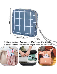 Juego de 4 Bolsas Portátiles APLZGMG para Toallas Menstruales 2