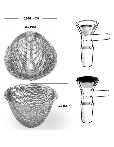 Pantallas de Tubo Ajustables STANKER 30 Piezas Acero Inoxidable