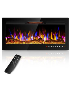 Chimenea Eléctrica Alpaca 91.4x45.9cm Slim con Control Remoto