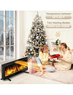 Chimenea Eléctrica Alpaca 91.4x45.9cm Slim con Control Remoto 2