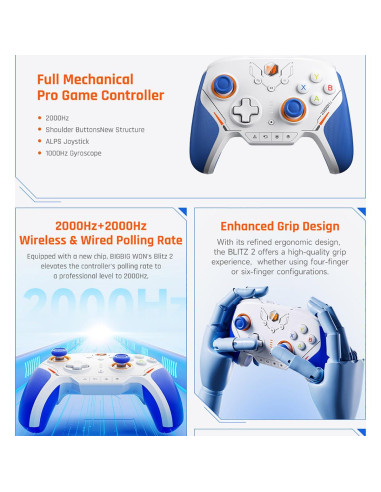 Controlador de Videojuego PC BIGBIG WON BLITZ 2 Pro Inalámbrico