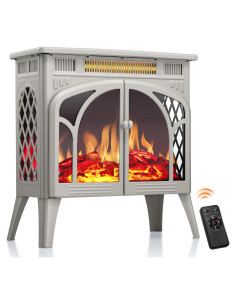 Calefactor Eléctrico de Chimenea R.W.FLAME 63.5 cm Beige