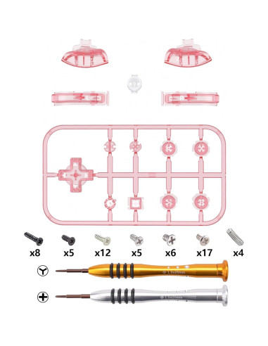 Juego de Botones de Reemplazo eXtremeRate Rosa Cherry para Switch Lite