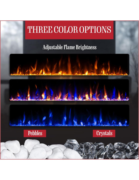 Chimenea Eléctrica Northwest 127 cm con Bluetooth y Control Remoto