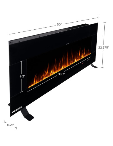 Chimenea Eléctrica Northwest 127 cm con Bluetooth y Control Remoto