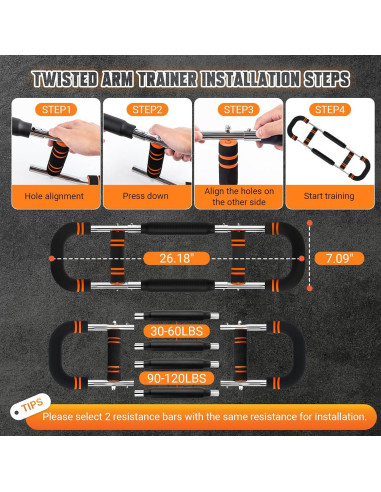 Entrenador de Brazos Twister JHMFDDSB TAT-002 30-120kg