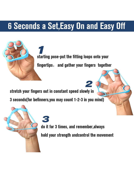 Fortalecedor de Agarre Pnrskter Grande 6 PCS Silicona