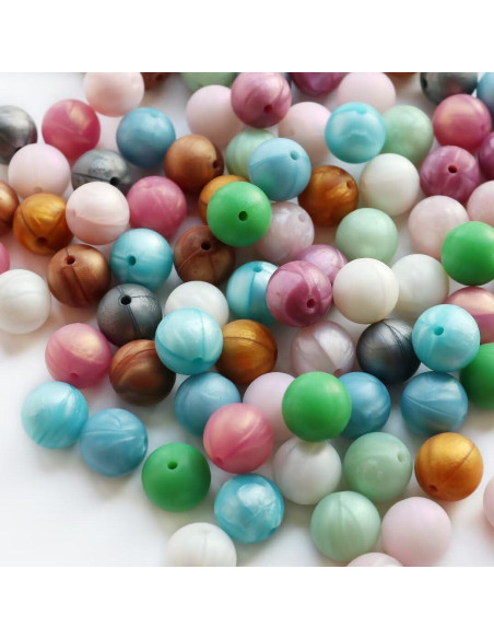120 Granos de Silicona 15mm Richbunnys Color Fantasma para Manualidades