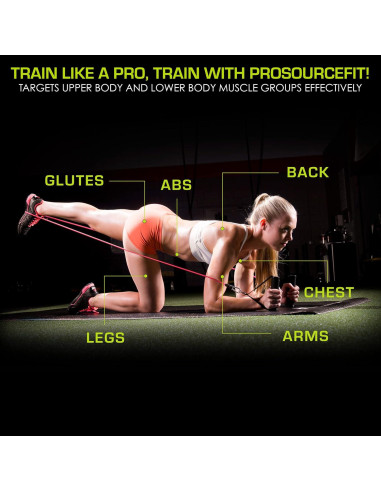 Banda de Resistencia ProsourceFit Roja 8-12 LB para Ejercicio