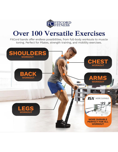 Banda de Resistencia FitCord 3,18 kg Muy Ligera - Ejercicio