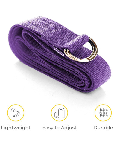 Correa de Yoga Sunshine Yoga 10-Pack 243,84 cm Púrpura
