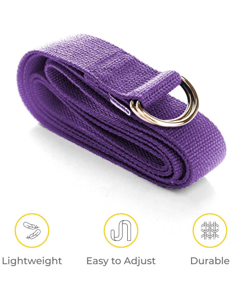 Correa de Yoga Sunshine Yoga 10-Pack 243,84 cm Púrpura