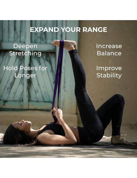 Correa de Yoga Sunshine Yoga 10-Pack 243,84 cm Púrpura