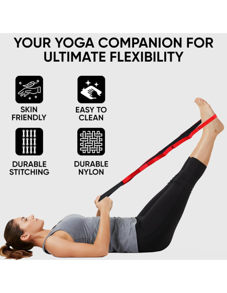 Correa de Estiramiento de Yoga Toxford 190.5 cm 10 Laos
