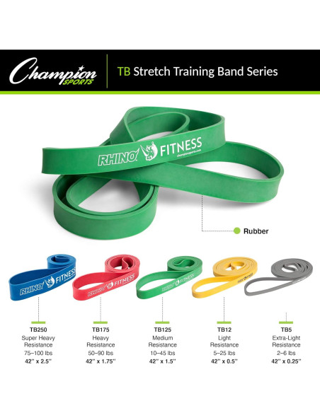 Banda de Resistencia Champion Sports Roja Pesada 106.68cm