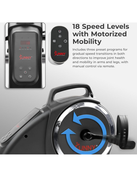 Bicicleta de Ejercicio Bajo Escritorio Sunny Health SF-B020029SMART