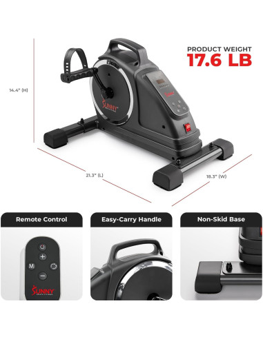 Bicicleta de Ejercicio Bajo Escritorio Sunny Health SF-B020029SMART