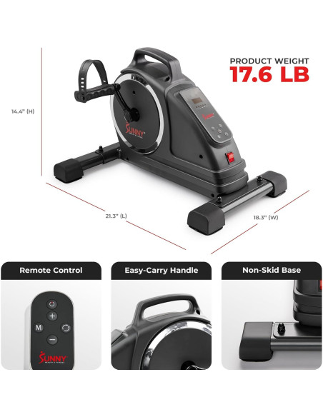 Bicicleta de Ejercicio Bajo Escritorio Sunny Health SF-B020029SMART