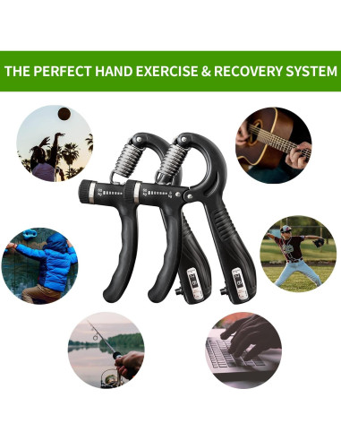 Fortalecedor de Agarre UFANME 10-60 kg Ajustable para Rehabilitación