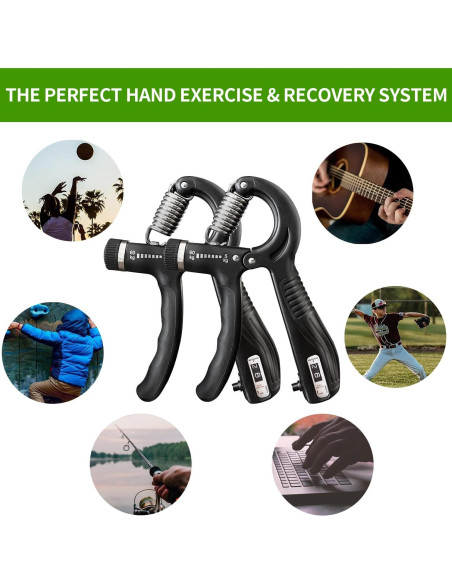 Fortalecedor de Agarre UFANME 10-60 kg Ajustable para Rehabilitación